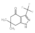 6,6-二甲基-3-(三氟甲基)-6,7-二氢-1H-吲唑-4(5H)-酮结构式