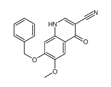 1,4-二氢-6-甲氧基-4-氧代-7-(苯基甲氧基)-3-喹啉甲腈结构式