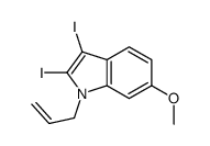 2,3-diiodo-6-methoxy-1-prop-2-enylindole Structure