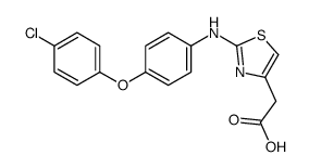 {2-[4-(4-氯-苯氧基)-苯基氨基]-噻唑-4-基}-乙酸结构式