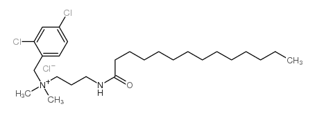(2,4-dichlorobenzyl)dimethyl[3-[(1-oxotetradecyl)amino]propyl]ammonium chloride Structure