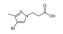 1H-Pyrazole-1-propanoic acid, 4-bromo-3-methyl结构式