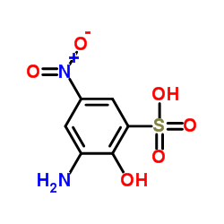2-氨基-4-硝基苯酚-6-磺酸 一水合物结构式