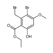 ethyl 3-bromo-2-(bromomethyl)-6-hydroxy-4-methoxybenzoate Structure