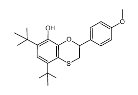 5,7-di-tert-butyl-2-(4-methoxyphenyl)-2,3-dihydrobenzo[b][1,4]oxathiin-6-ol结构式