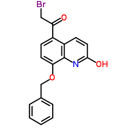 8-苄氧基-5-(2-溴乙酰基)-2-羟基喹啉结构式