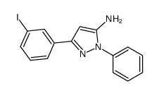 5-(3-碘-苯基)-2-苯基-2H-吡唑-3-胺结构式