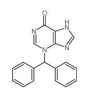 6H-Purin-6-one,3-(diphenylmethyl)-3,9-dihydro- Structure