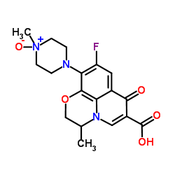 氧氟沙星N-氧化物乙酸盐(非对映异构体混合物)结构式