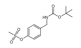 N-t-butoxycarbonyl-N-((4-methanesulfonyloxyphenyl)methane)amine结构式