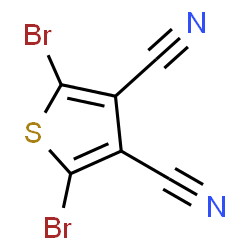 2,5-二溴噻吩-3,4-二甲腈结构式