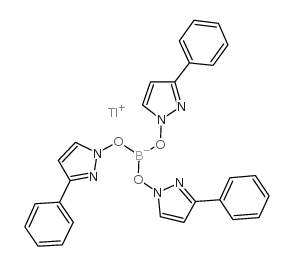 氢三(3-苯基吡唑-1-基)硼酸铊盐结构式
