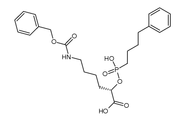 (S)-2-[[hydroxy(4-phenylbutyl)phosphinyl]oxy]-6-[[(phenylmethoxy)carbonyl]amino]hexanoic acid结构式