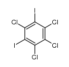 1,2,3,5-tetrachloro-4,6-diiodo-benzene结构式