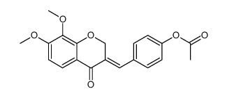 7,8-dimethoxy-3-(4'-acetoxybenzylidene)chroman-4-one结构式