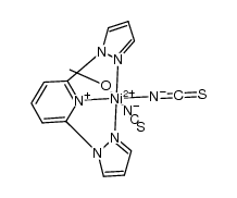 [Ni(bis-2,6(pyrazol-1-yl)pyridine)(SCN)2(MeOH)] Structure