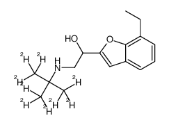 1-(7-ethyl-1-benzofuran-2-yl)-2-[[1,1,1,3,3,3-hexadeuterio-2-(trideuteriomethyl)propan-2-yl]amino]ethanol Structure