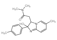 6-甲基-N,N-二甲基-2-(4-甲基苯基)-2-羟基咪唑并1,2-alpha吡啶-3-乙酰胺结构式