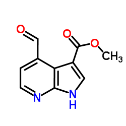 4-Formyl-7-azaindole-3-carboxylic acid Methyl ester结构式