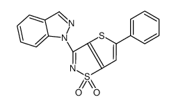3-indazol-1-yl-5-phenylthieno[2,3-d][1,2]thiazole 1,1-dioxide结构式