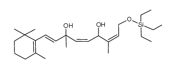 (1E,4Z,7Z)-3,7-dimethyl-9-((triethylsilyl)oxy)-1-(2,6,6-trimethylcyclohex-1-en-1-yl)nona-1,4,7-triene-3,6-diol结构式