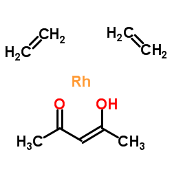 Acetylacetonatobis(ethylene)rhodium(I) Structure