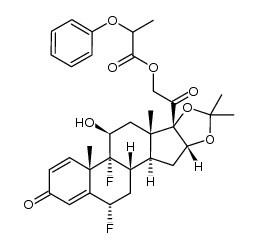 fluocinolone acetonide 21-(2'-phenoxypropionate)结构式