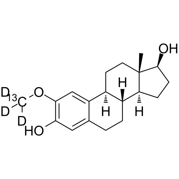 2-甲氧基雌二醇-[13C,D3]结构式