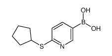 2-(环戊基硫代)吡啶-5-硼酸结构式