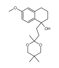 6-methoxy-1-(2-(2,5,5-trimethyl-1,3-dioxan-2-yl)ethyl)-1,2,3,4-tetrahydronaphthalen-1-ol Structure