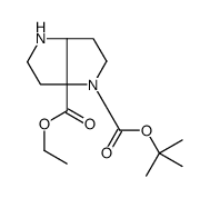 4-O-tert-butyl 3a-O-ethyl 1,2,3,5,6,6a-hexahydropyrrolo[3,2-b]pyrrole-3a,4-dicarboxylate结构式