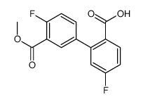 4-fluoro-2-(4-fluoro-3-methoxycarbonylphenyl)benzoic acid Structure