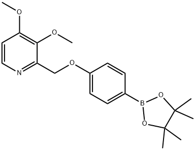 Pinacol 4-(3,4-dimethoxypyridine-2-ylmethoxy) phenylboronic acid pinacol ester Structure