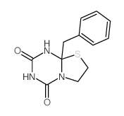 2H-Thiazolo[3,2-a]-1,3,5-triazine-2,4(3H)-dione,tetrahydro-8a-(phenylmethyl)- Structure
