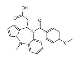 5-methyl-10,11-dihydro-5H-pyrrolo(1,2-b)(1,2,5)benzotriazepine-11-acetic acid结构式