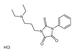 1-[3-(diethylamino)propyl]-3-phenyl-2-sulfanylideneimidazolidine-4,5-dione,hydrochloride结构式
