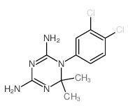 1,3,5-Triazine-2,4-diamine, 1-(3,4-dichlorophenyl)-1,6-dihydro-6,6-dimethyl-结构式