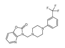 3-[[4-[3-(trifluoromethyl)phenyl]piperazin-1-yl]methyl]-[1,3]oxazolo[4,5-b]pyridin-2-one Structure