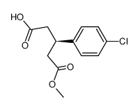 (R)-3-(4-chlorophenyl)-glutaric acid monomethyl ester结构式
