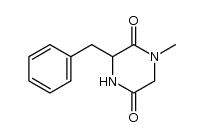 1-methyl-3-phenylmethyl-2,5-piperazinedione Structure