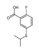 2-Fluoro-5-[(1-methylethyl)thio]-benzoic acid结构式