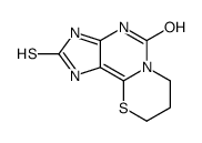2,3,8,9-tetrahydro-2-thioxo-7H-(1,3)thiazino(2,3-i)purin-5-(1H)-one Structure