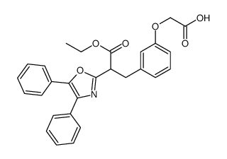 ethyl alpha-((3-(2-hydroxy-2-oxoethoxy)phenyl)methyl)-4,5-diphenyl-2-oxazoleacetate structure