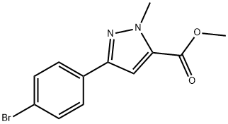 3-(4-溴苯基)-1-甲基-1H-吡唑-5-羧酸甲酯结构式