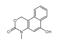 6-Hydroxy-4-methyl-1H-naphth[2.1-d][1.3]oxazin-3(3H)-one结构式