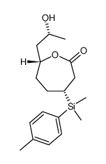 (4R,7R)-4-(dimethyl(p-tolyl)silyl)-7-((R)-2-hydroxypropyl)oxepan-2-one Structure