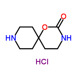1-氧杂-3,9-二氮杂螺[5.5]十一碳-2-酮盐酸盐结构式