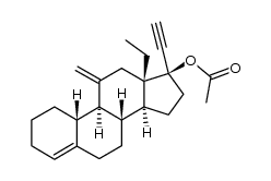 (8S,9S,10R,13S,14S,17R)-13-ethyl-17-ethynyl-11-methylene-2,3,6,7,8,9,10,11,12,13,14,15,16,17-tetradecahydro-1H-cyclopenta[a]phenanthren-17-yl acetate结构式