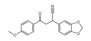 2-(1,3-benzodioxol-5-yl)-1-(4-methoxyphenyl)-4-oxobutyronitrile Structure