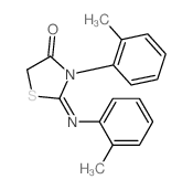 4-Thiazolidinone,3-(2-methylphenyl)-2-[(2-methylphenyl)imino]- Structure
